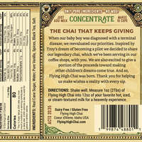 Flying High Chai Concentrate - Personal size - 12 pack (16oz)